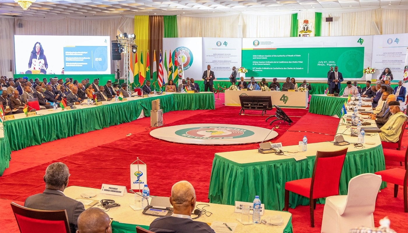 Les dirigeants de la Cedeao, à Abuja, le 7 juillet 2024.