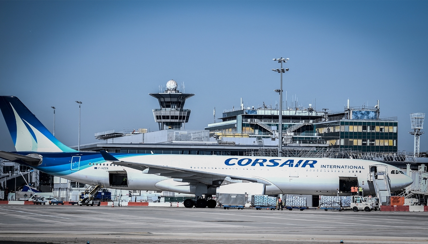 Un avion Corsair à l'aéroport d'Orly, près de Paris, en juin 2020.