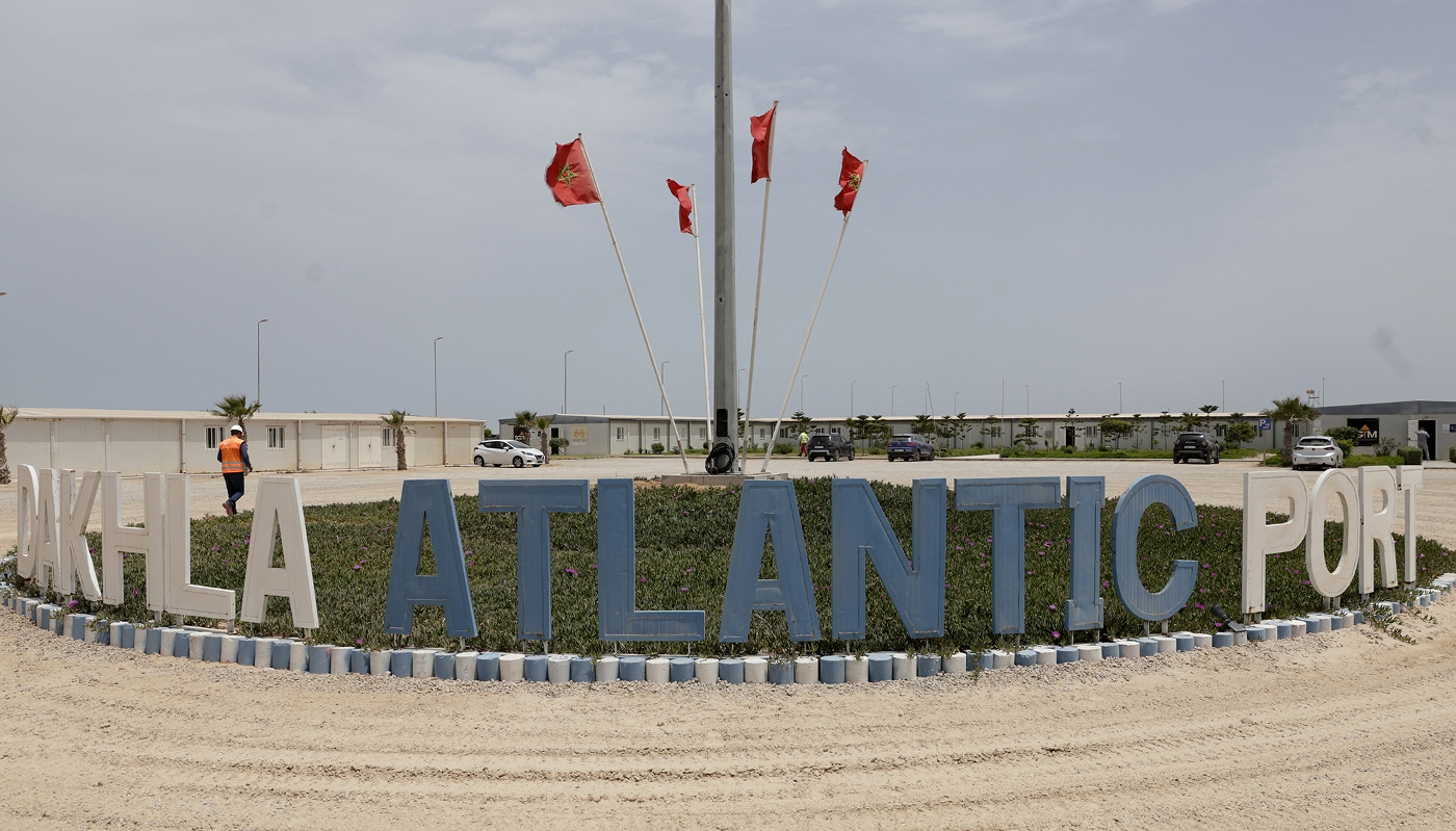 Le port de Dakhla-Atlantique à El-Argoub, près de Dakhla, au Sahara occidental, le 26 mai 2025.