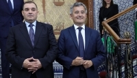 Le ministre algérien de la justice, Lotfi Boudjemaa, et son homologue français, Gérald Darmanin, à Alger, le 18 mai 2026.