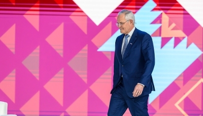 Le PDG d'ExxonMobil, Darren Woods, à Doha, en février 2026.