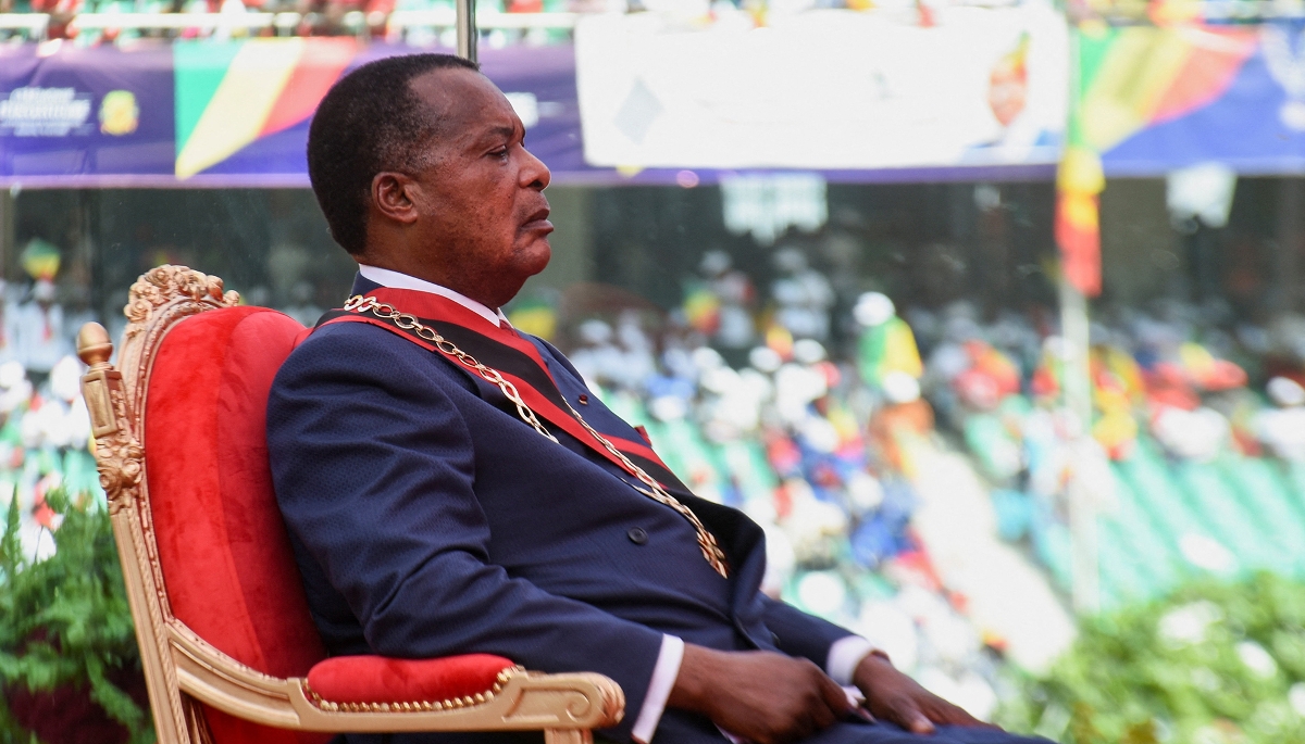 Le président congolais, Denis Sassou-Nguesso, à Brazzaville, le 16 avril 2026.