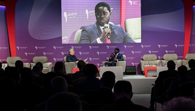 Le président sénégalais, Bassirou Diomaye Faye, à Abidjan, le 12 mai 2025.