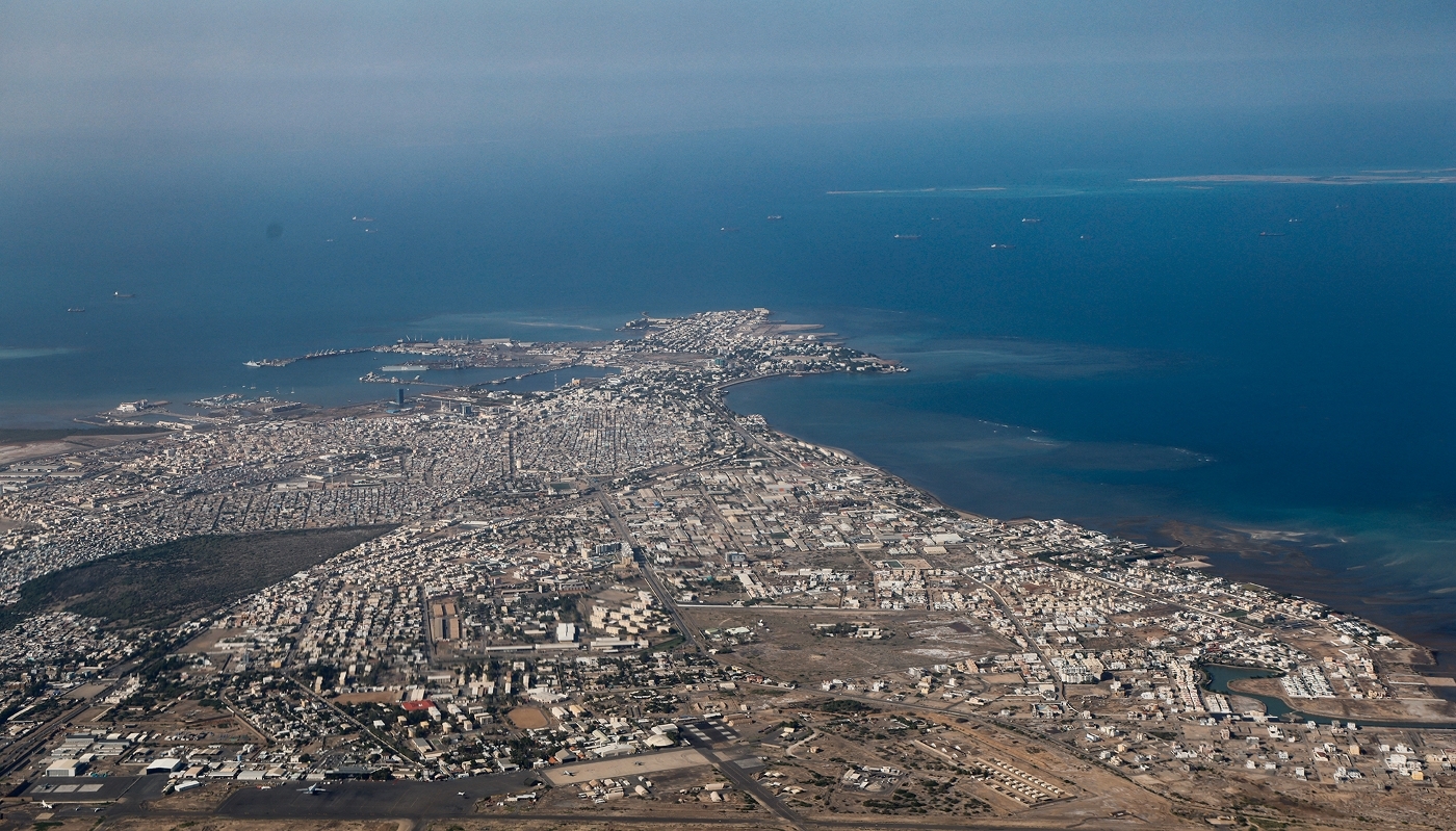 Vue aérienne de Djibouti-ville, le 21 décembre 2024.