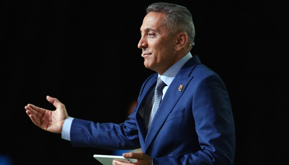 Moulay Hafid Elalamy durant le 68e congrès de la Fifa à Moscou, le 13 juin 2018.