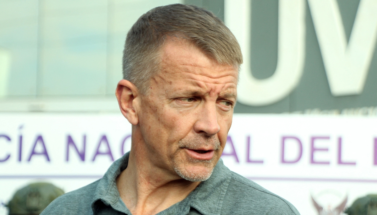 Le milliardaire américain et patron de Frontier Services Group, Erik Prince, à Guayaquil, en Équateur, le 5 avril 2025.