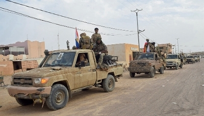 Des soldats du Front de libération de l'Azawad à Kidal, au Mali, en avril 2026. 