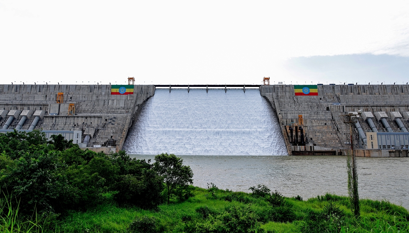 Le Grand Barrage de la renaissance éthiopienne (GERD), lors de son inauguration, à Guba, en Éthiopie, le 9 septembre 2025.
