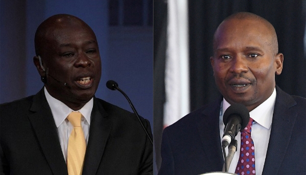 Le vice-président, Rigathi Gachagua, et le ministre de l'intérieur, Kithure Kindiki. 