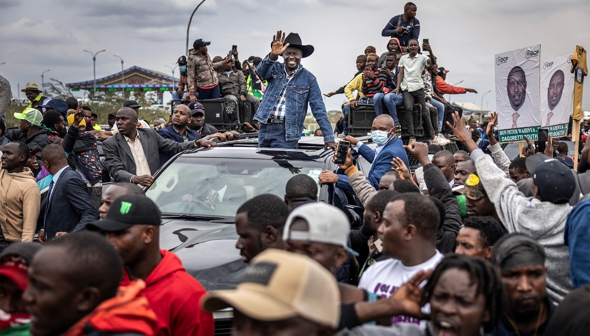 L'ancien vice-président kenyan et chef de l'opposition du Parti pour la démocratie des citoyens (DCP), Rigathi Gachagua, à Nairobi, le 21 août 2025. 