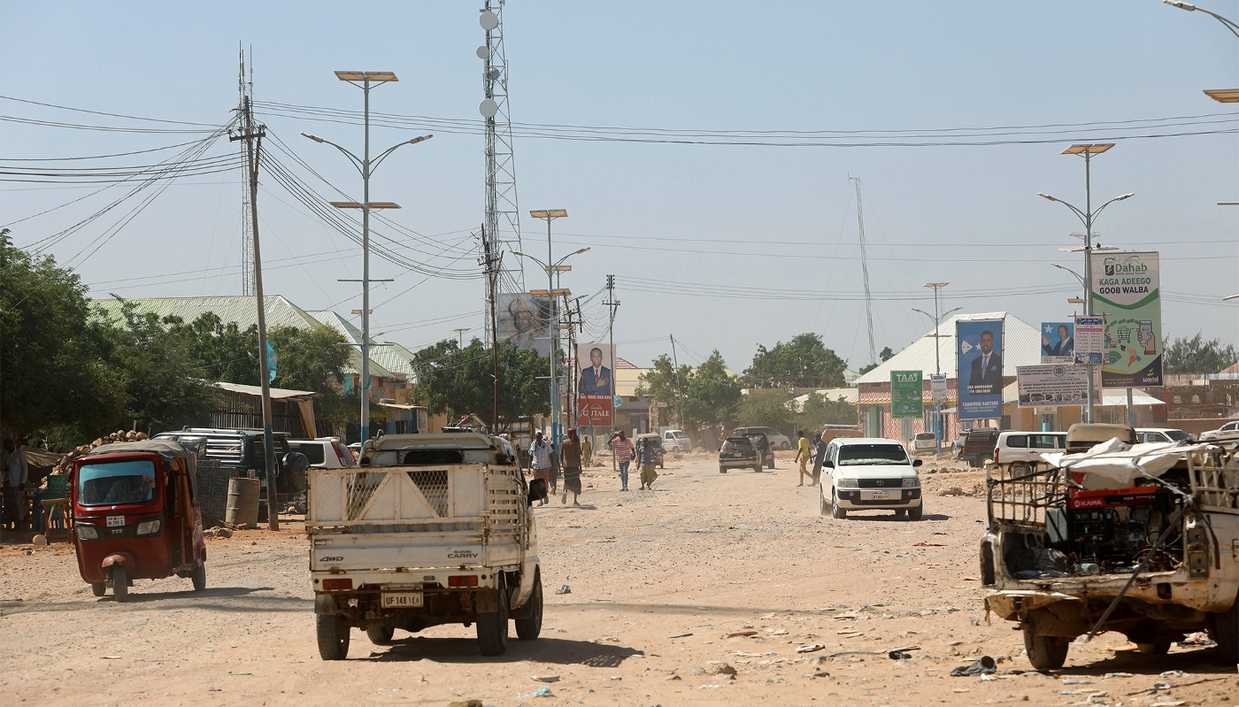 Sur la route à Dusmareb, capitale administrative de l'État du Galmudug, dans le centre de la Somalie, en décembre 2019.