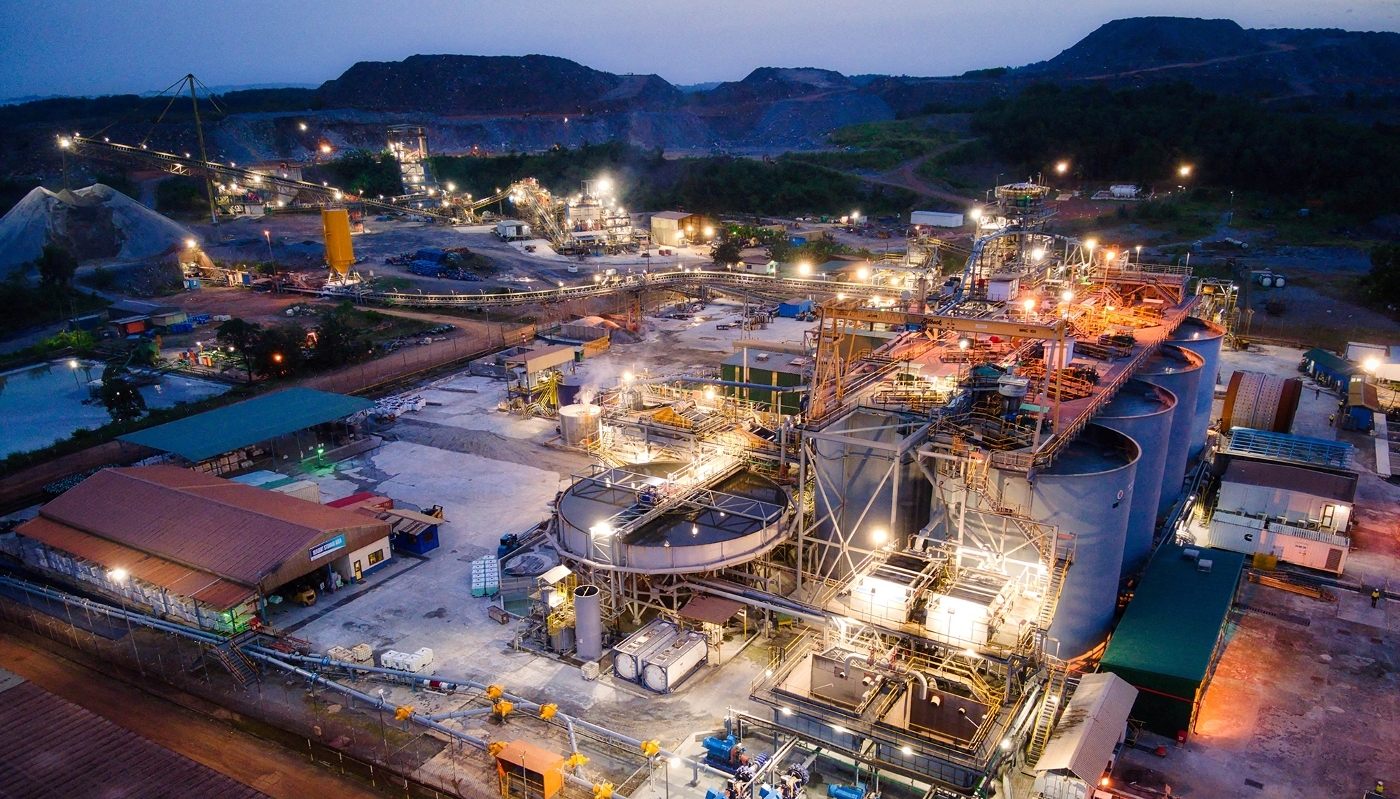La mine d'or de Damang, près d'Aboso, au Ghana, en 2025.