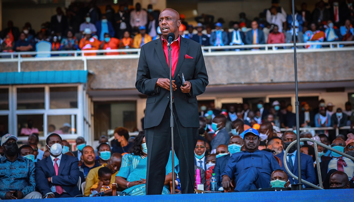 Le président de la Kenya African National Union (KANU), Gideon Moi, à Nairobi, le 10 décembre 2021.