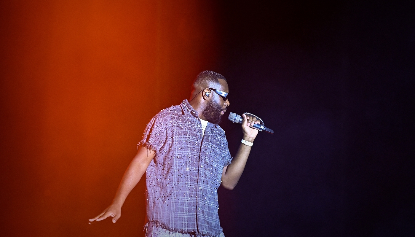 Le chanteur et rappeur congolais Gims, à Radès, en Tunisie, en mars 2022.