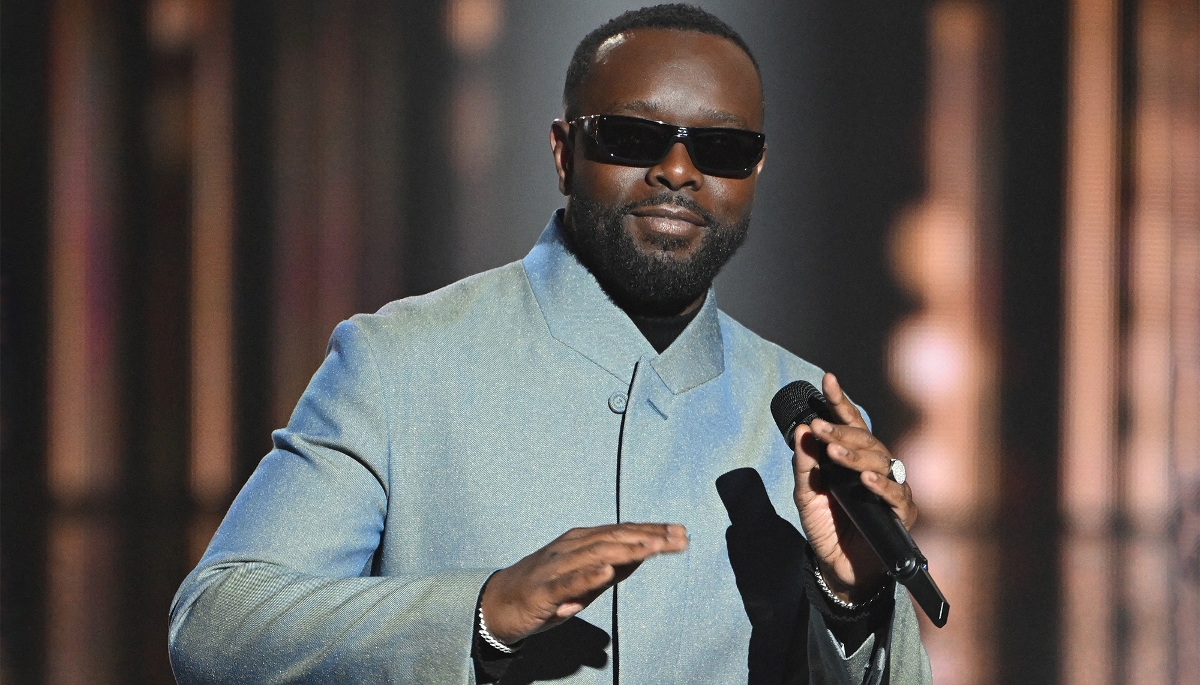 Le chanteur congolais Gims à la Seine musicale, en banlieue parisienne, en février 2025.