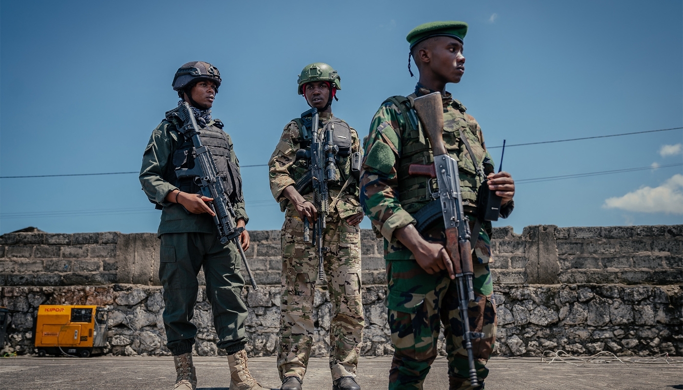 Des soldats rebelles du M23 à Goma, capitale de la province du Nord-Kivu, en mai 2025.