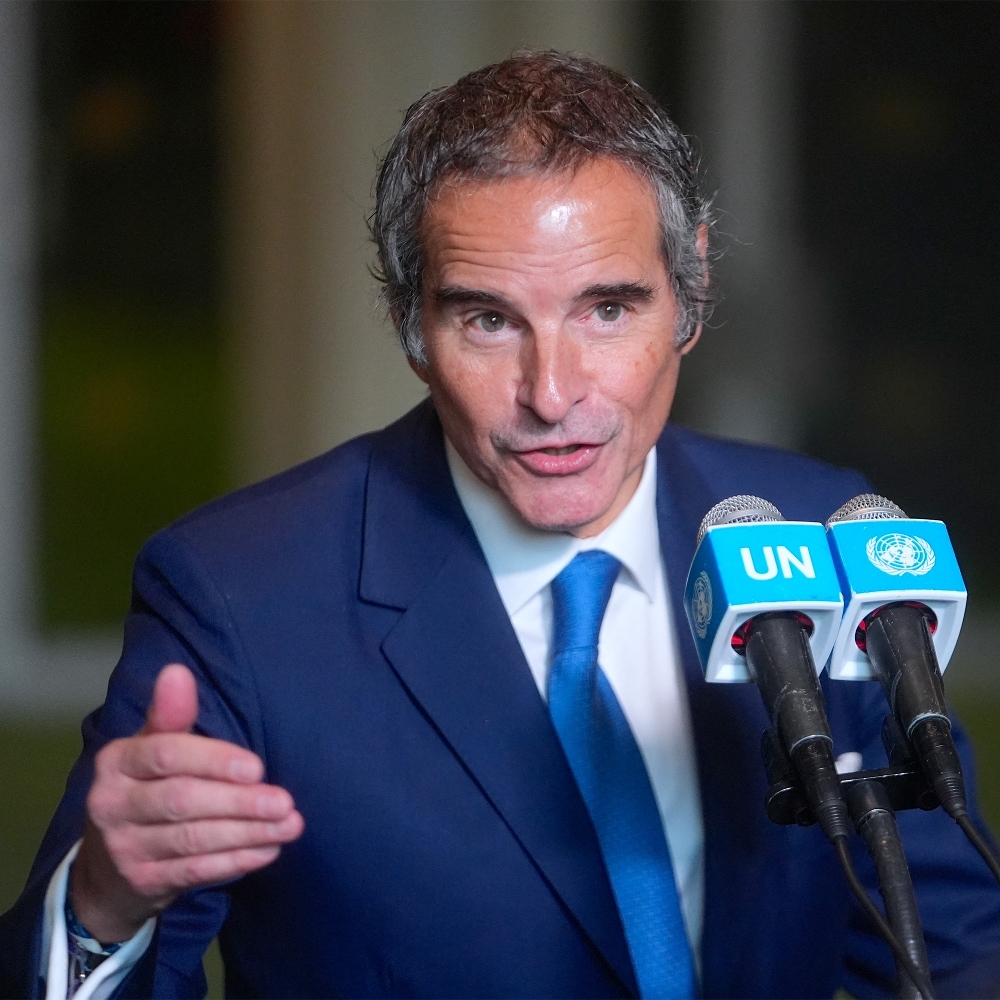 Rafael Grossi, directeur général de l'Agence internationale de l'énergie atomique, à New York, le 21 avril 2026.