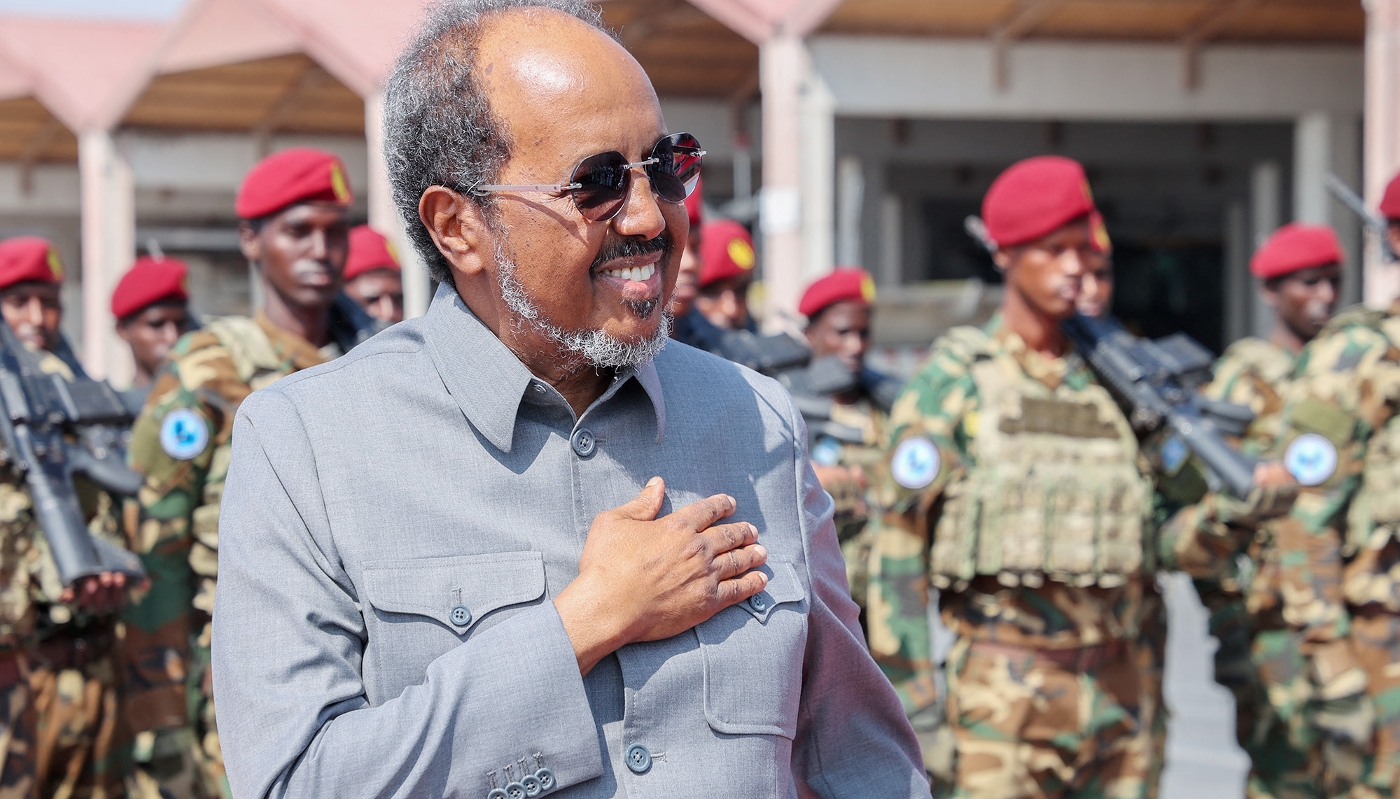 Hassan Sheikh Mohamoud à Mogadiscio, le 27 février 2025.