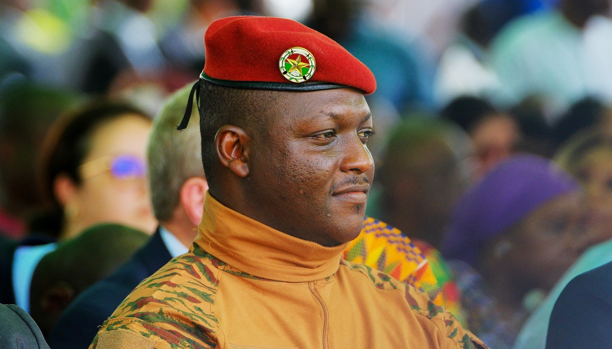 Ibrahim Traoré à la cérémonie d'investiture de John Dramani Mahama, à Accra, au Ghana, le 7 janvier 2025.