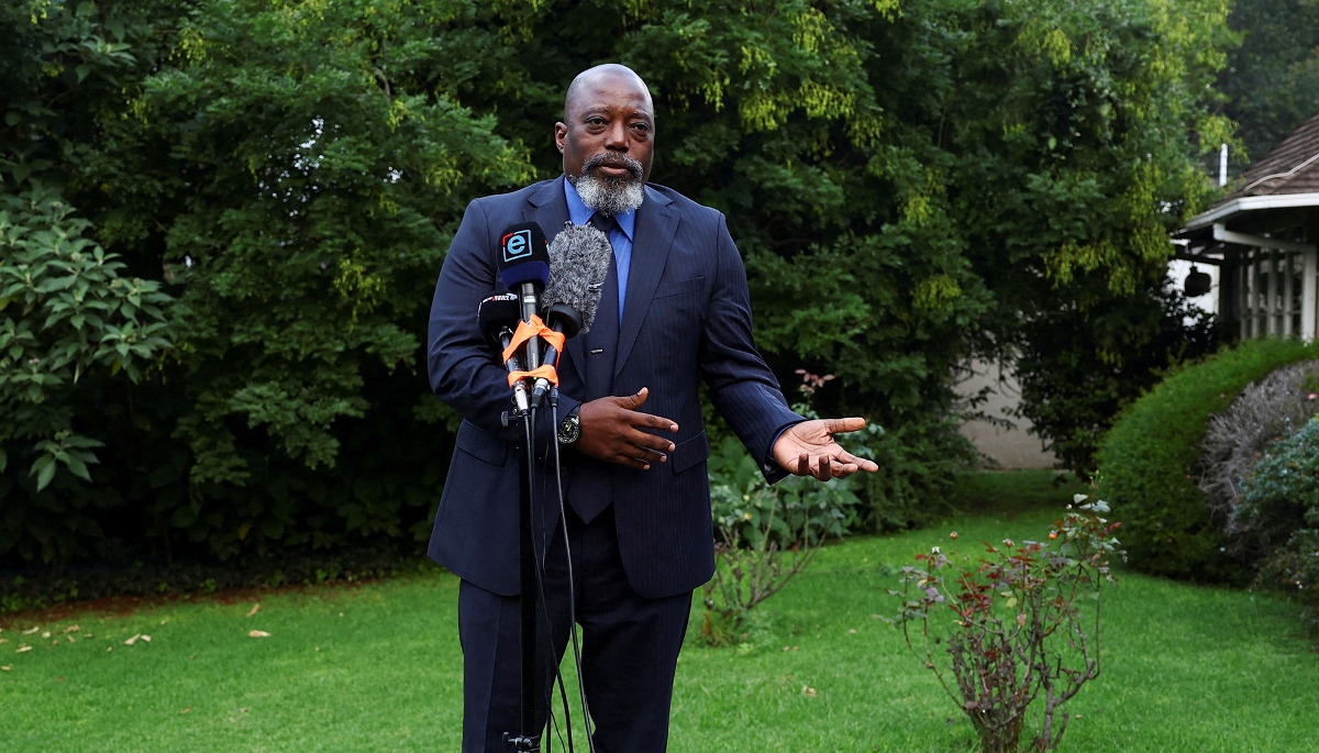 L'ancien président de la RDC, Joseph Kabila, à Johannesburg, en Afrique du Sud, le 18 mars 2025. 