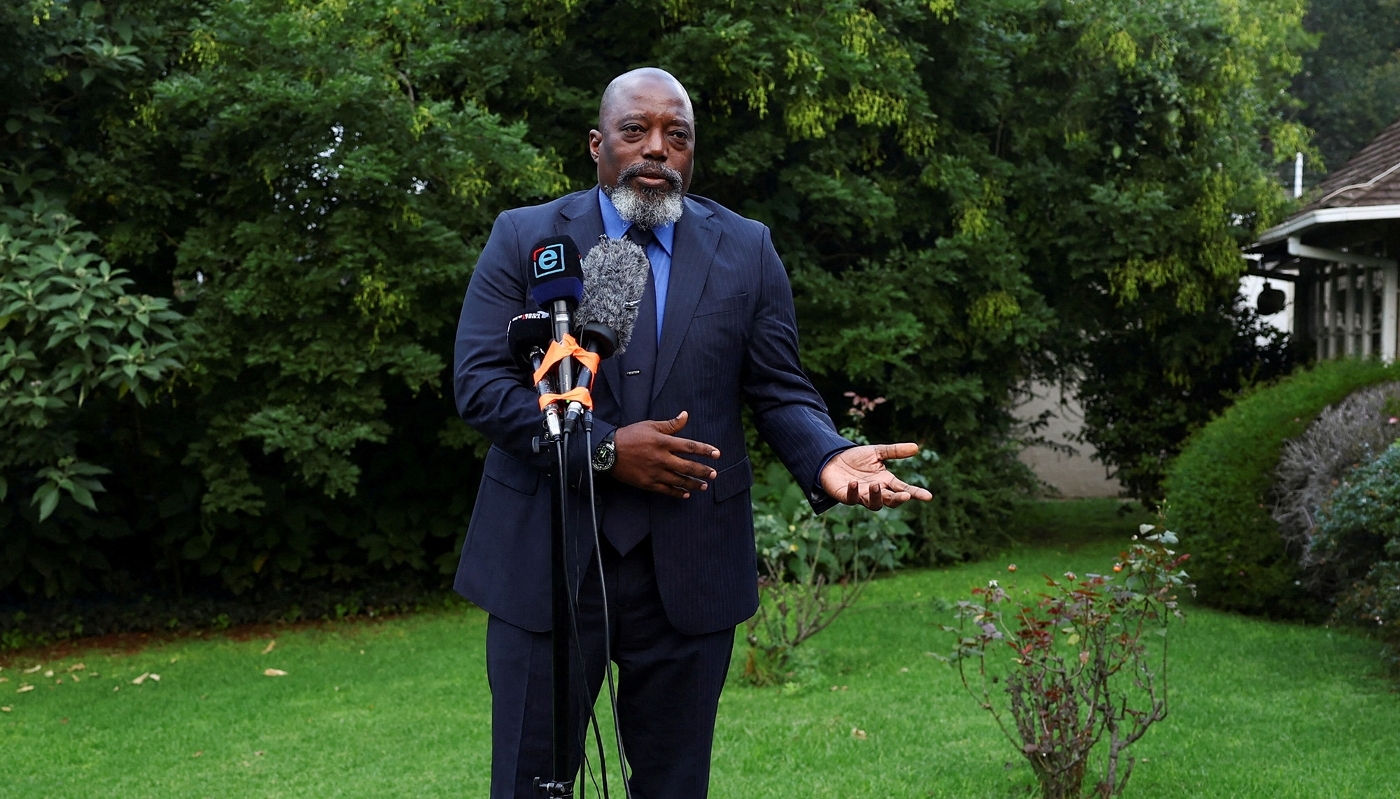 L'ancien président de la RDC, Joseph Kabila, à Johannesburg, en Afrique du Sud, le 18 mars 2025.