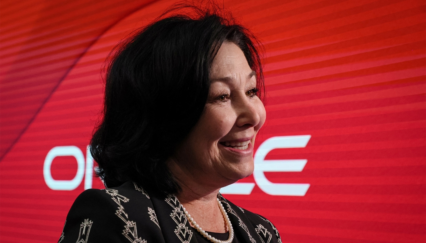 La PDG d'Oracle Corporation, Safra Catz, à New York, le 12 juillet 2023.