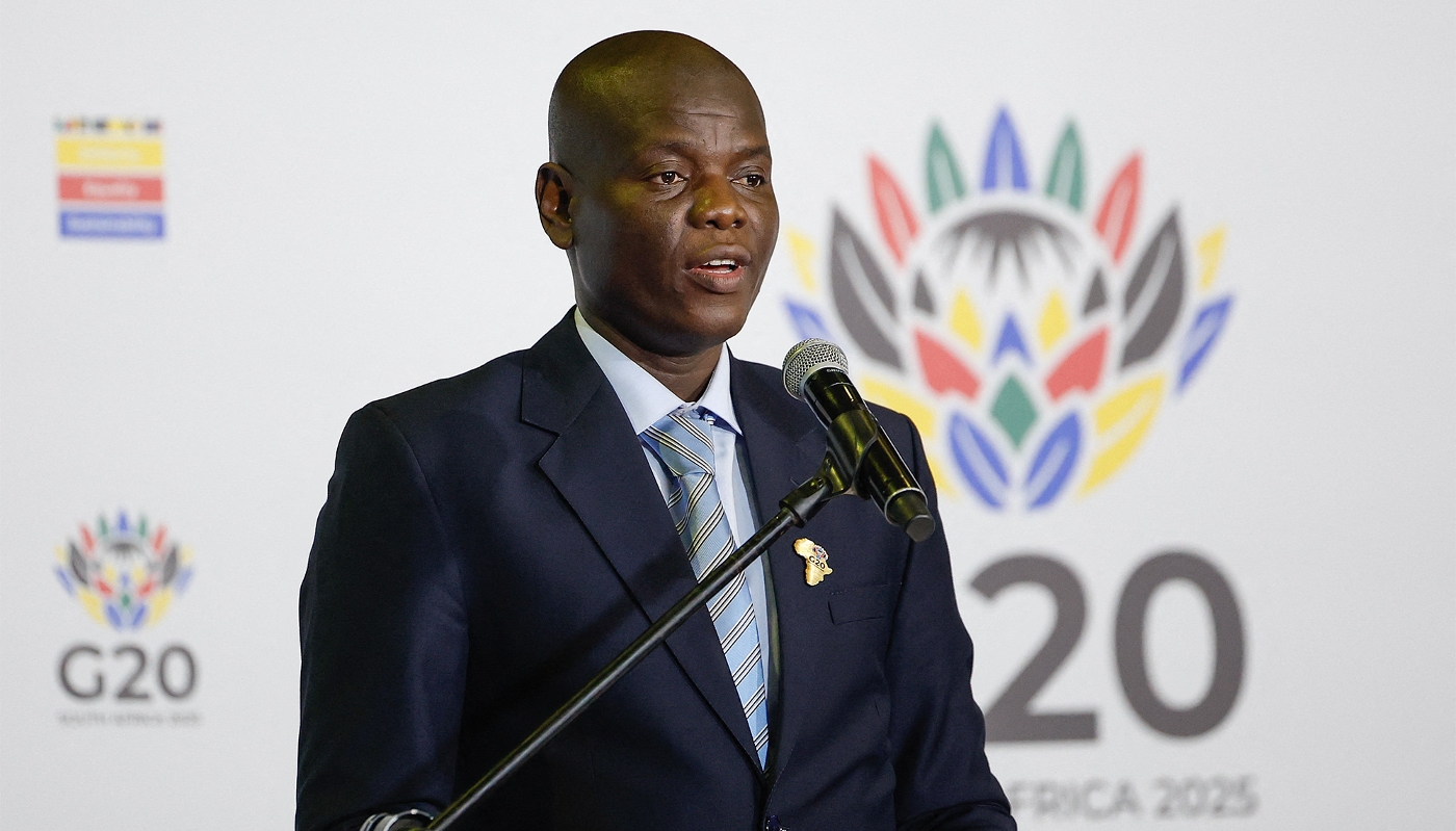 Le ministre sud-africain des affaires étrangères, Ronald Lamola, à Johannesburg, le 21 février 2025.