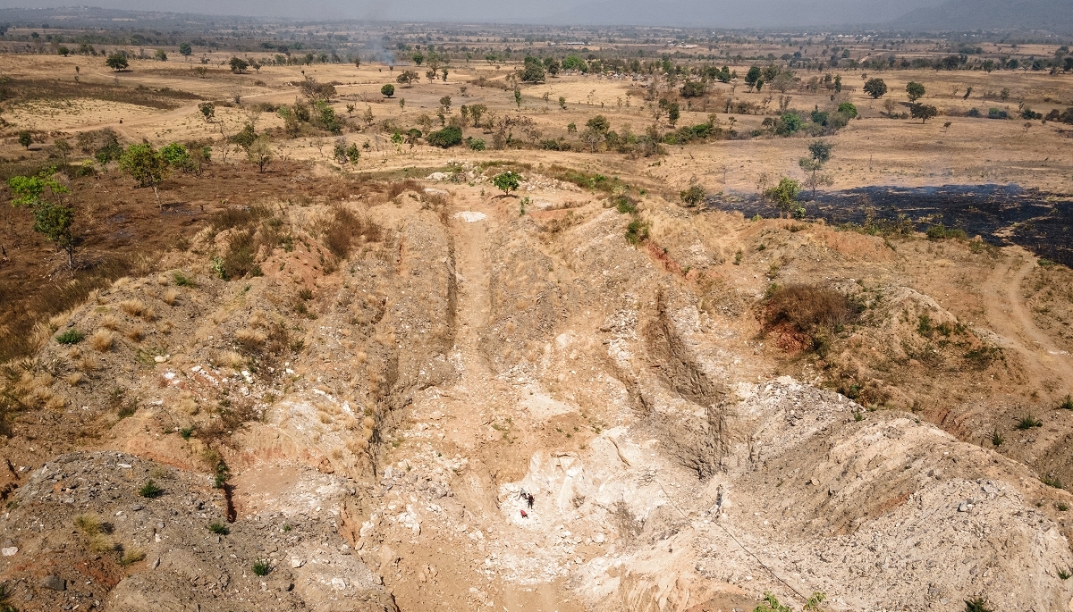 Une mine de lithium à Gidan Kwano, au Nigeria, en janvier 2025.