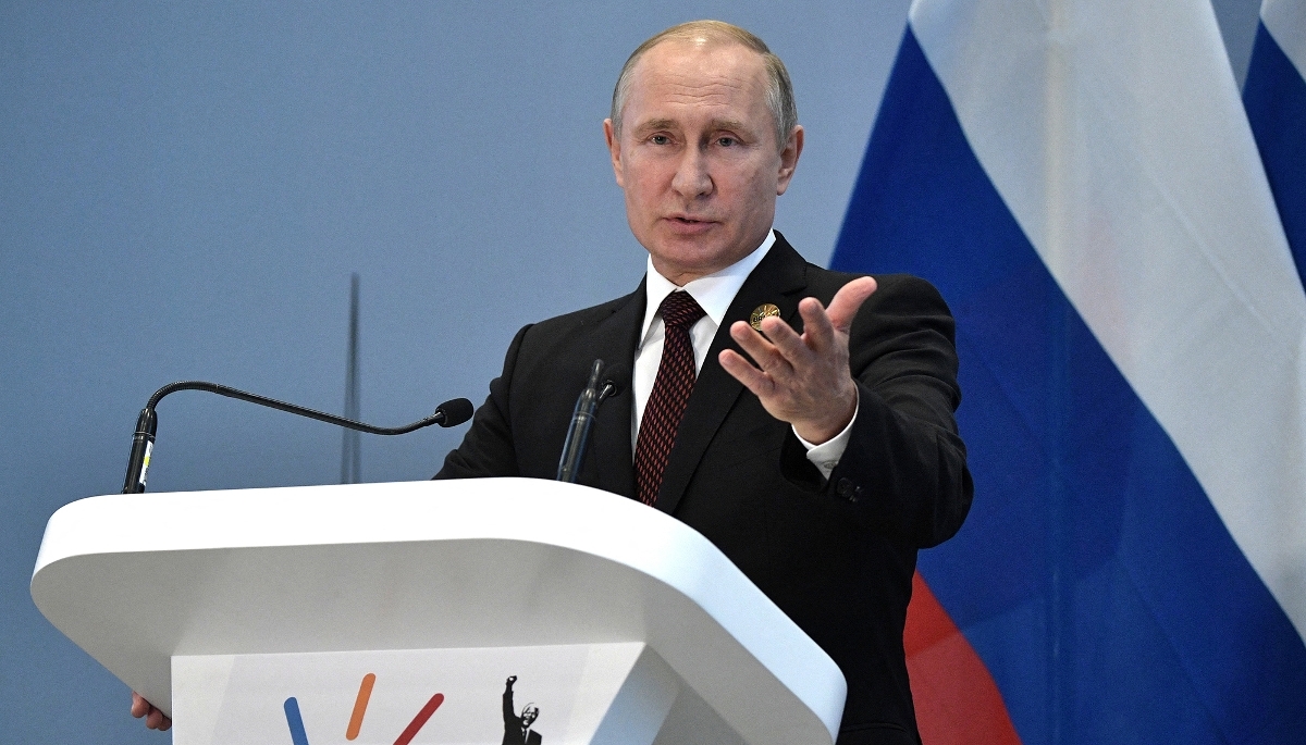 Le président russe Vladimir Poutine, à Johannesburg, en Afrique du Sud, en juillet 2018.