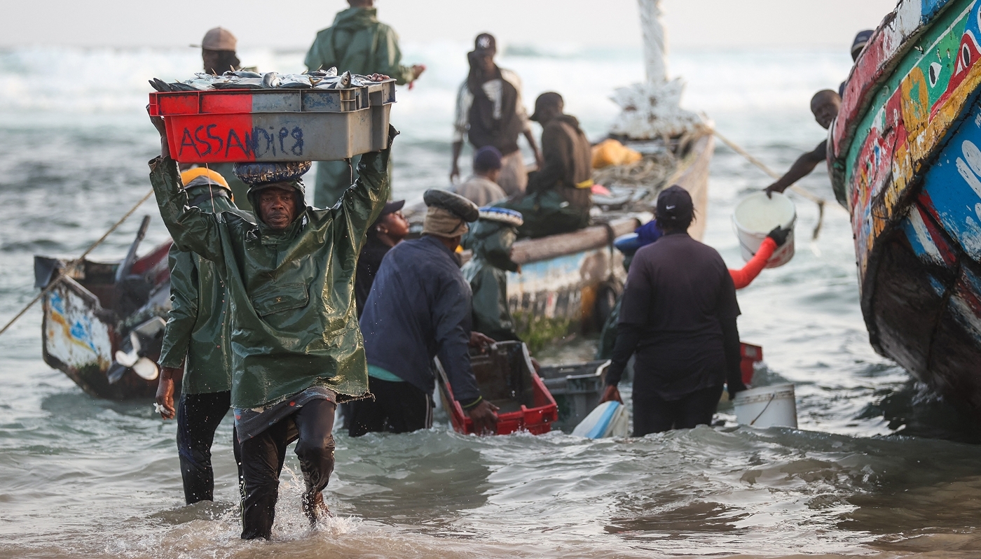 Des pêcheurs artisanaux à Dakar, le 8 juin 2026.