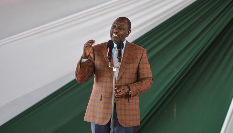 Le président du Kenya, William Ruto, s'exprime lors d'un service interconfessionnel à Nakuru. 