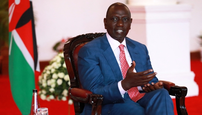 Le président kényan, William Ruto, à Nairobi, le 17 avril 2025.