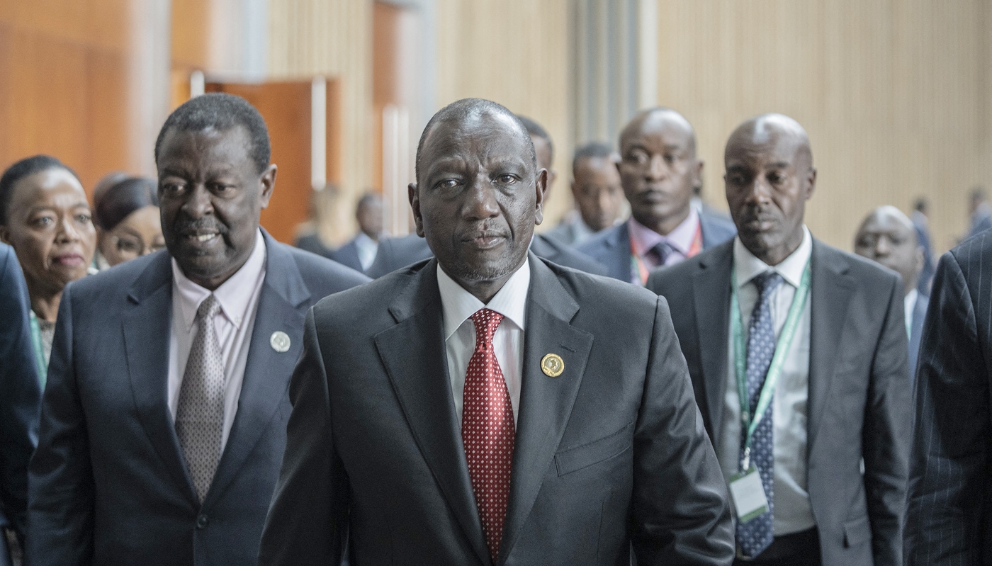 William Ruto au 38e sommet de l'Union africaine, à Addis-Abeba, le 16 février 2025.