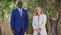 Le président kényan, William Ruto, avec la première ministre italienne, Giorgia Meloni, dans la région des Pouilles, en Italie, en juin 2024.