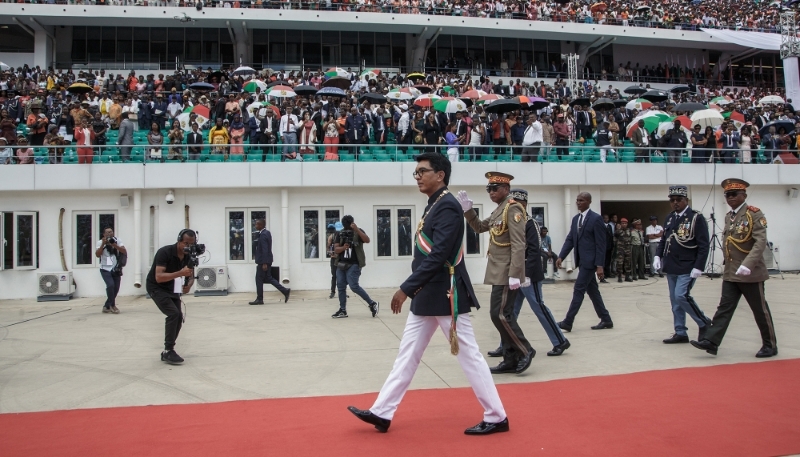 Le président malgache Andry Rajoelina à Antananarivo, le 16 décembre 2023.