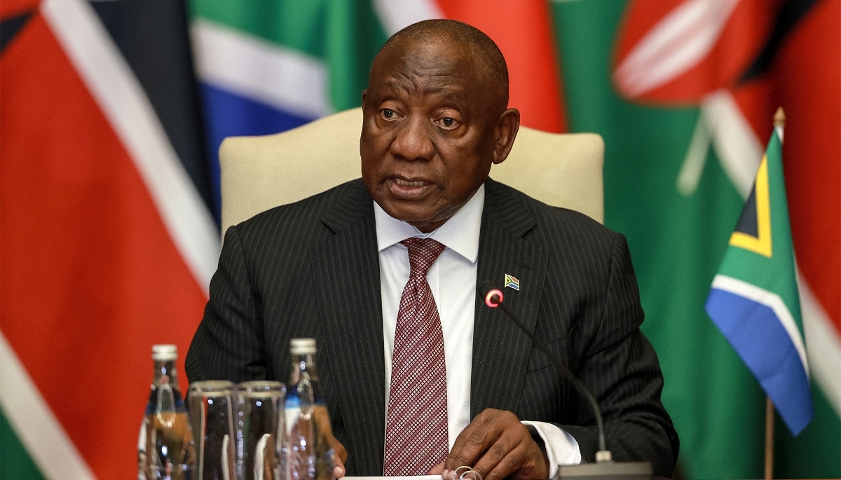 Le président sud-africain, Cyril Ramaphosa, à Pretoria, le 4 juin 2026. 