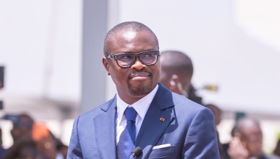 Le président du Bénin, Romuald Wadagni, lors de son investiture, à Cotonou, le 24 mai 2026.