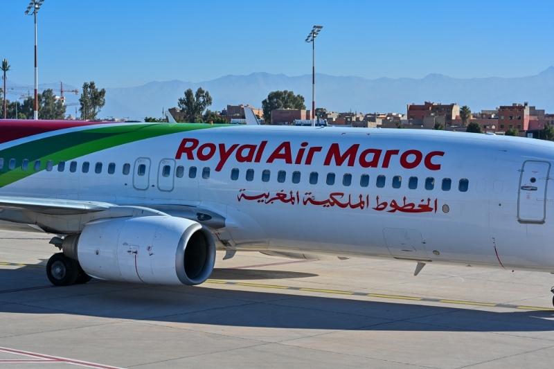 Un avion de Royal Air Maroc à Marrakech, le 10 janvier 2024.