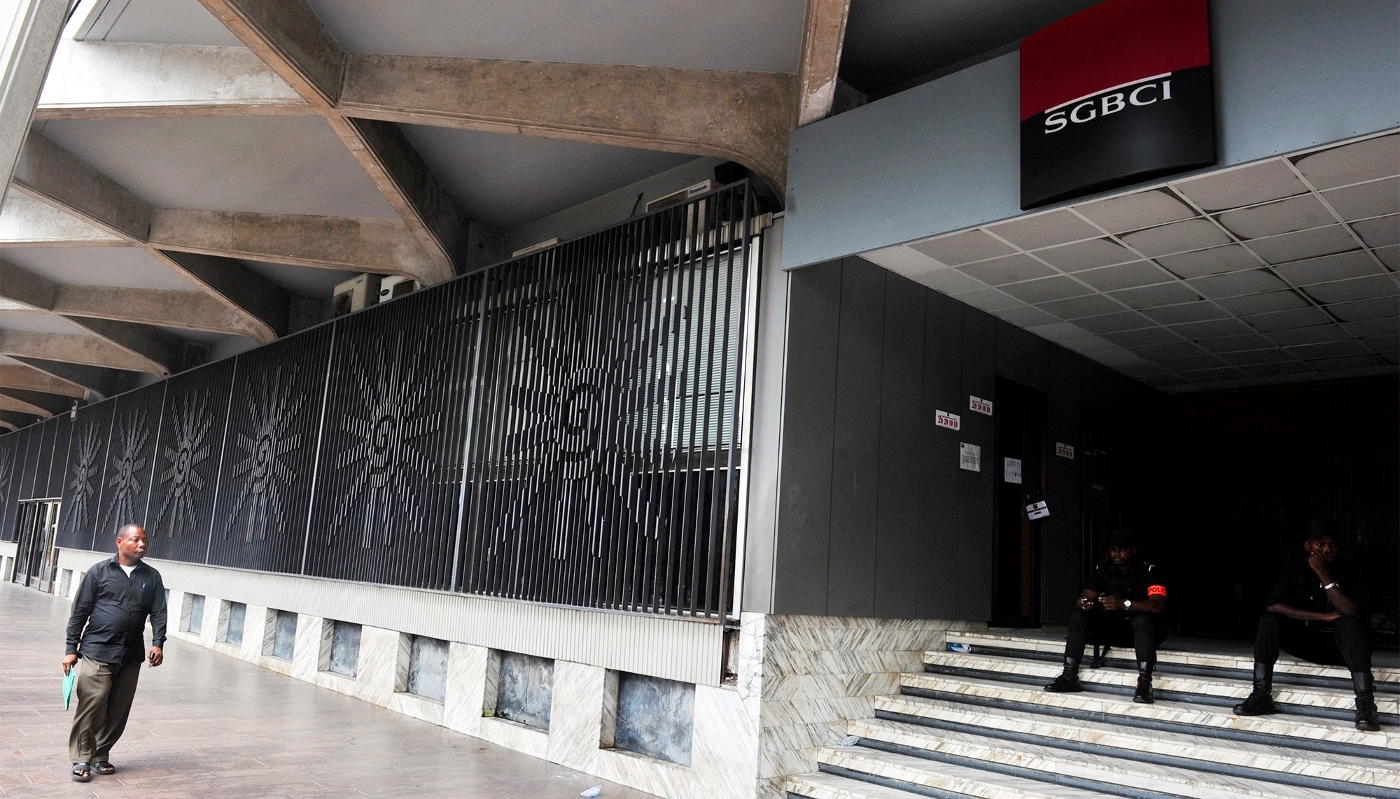 Le siège social de la SGBCI, la filiale ivoirienne de la Société générale, à Abidjan, en février 2011.