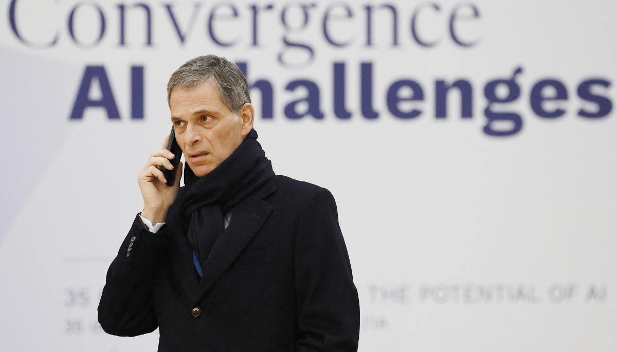 Rodolphe Saadé au Sommet pour l'action sur l'intelligence artificielle, à Paris, le 11 février 2025.