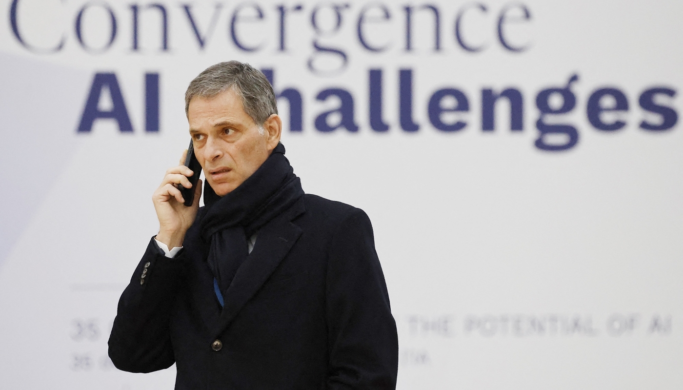 Rodolphe Saadé au Sommet pour l'action sur l'intelligence artificielle, à Paris, le 11 février 2025.