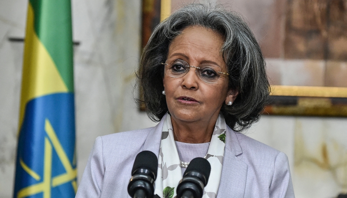 L'ancienne présidente éthiopienne, Sahle-Work Zewde, à Abidjan, en décembre 2021.