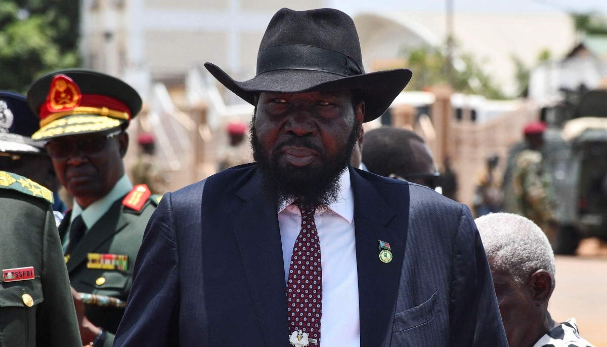 Le président du Soudan du Sud Salva Kiir, à Djouba, le 3 avril 2025. 