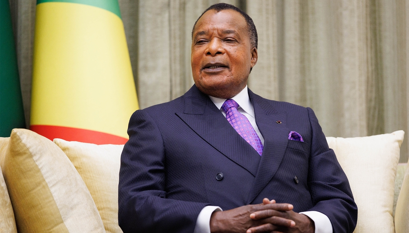 Le président congolais Denis Sassou-Nguesso à Brazzaville en août 2025.