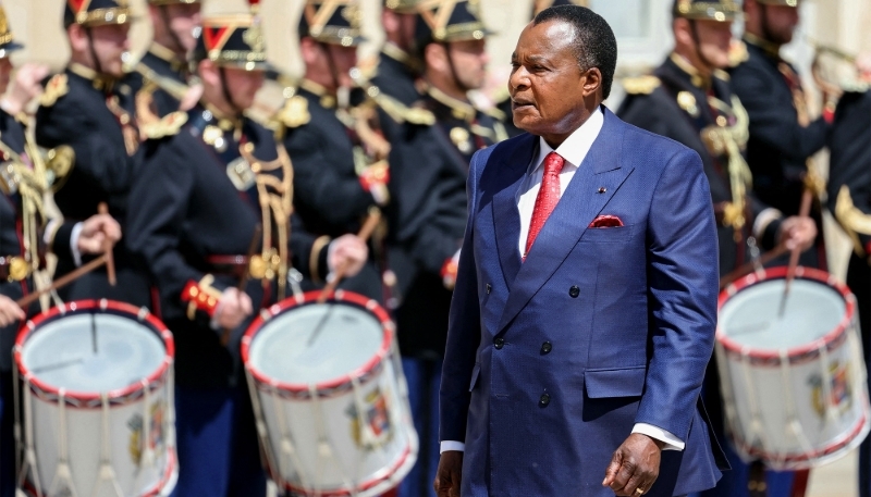 Le président congolais Denis Sassou-Nguesso à Paris, le 23 mai 2025.