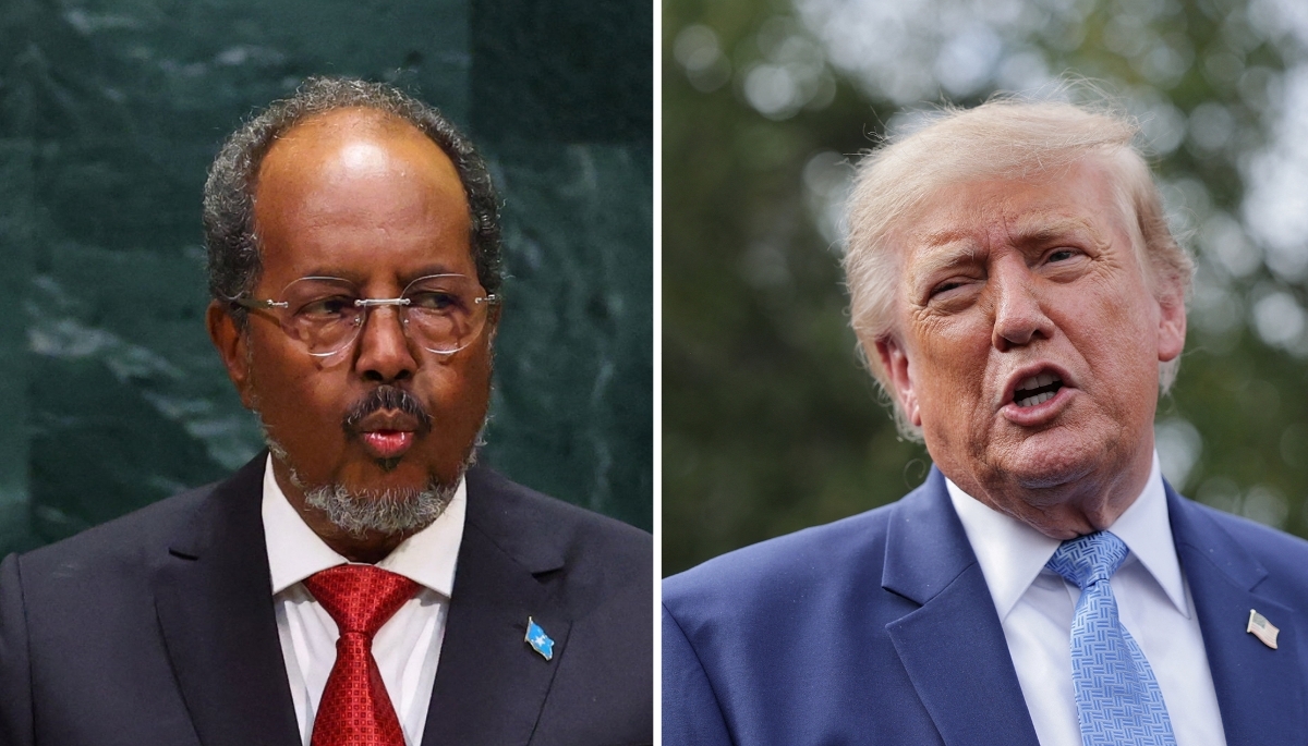 Le président somalien, Hassan Sheikh Mohamoud, et son homologue américain, Donald Trump.