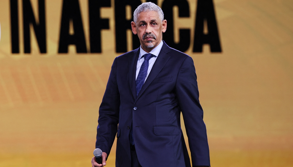 Le président de la Banque africaine de développement Sidi Ould Tah à Johannesburg, le 21 novembre 2025. 