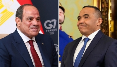 Le président égyptien Abdel Fattah al-Sissi, et son homologue malgache, Michaël Randrianirina.
