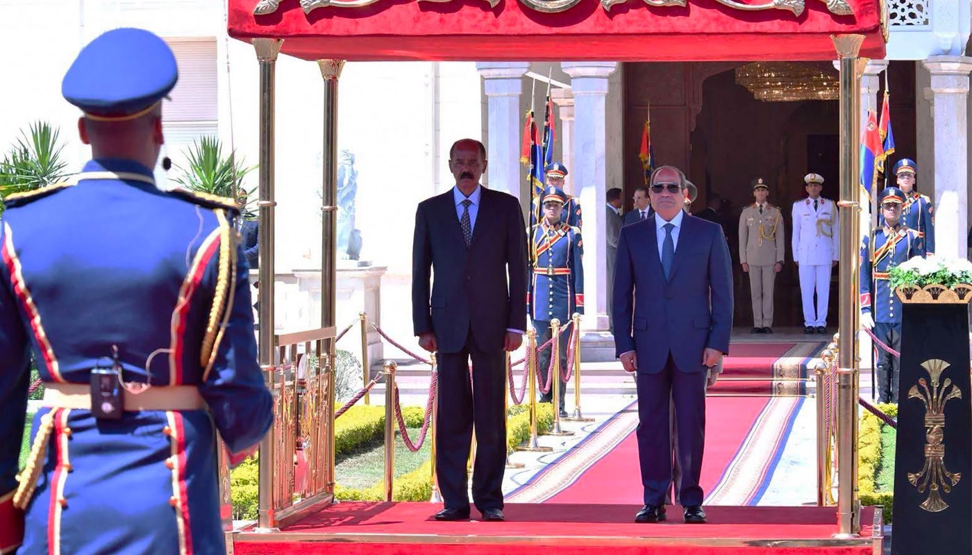 Le président égyptien, Abdel Fattah al-Sissi, et son homologue érythréen, Isaias Afwerki, au Caire, le 8 juin 2026.