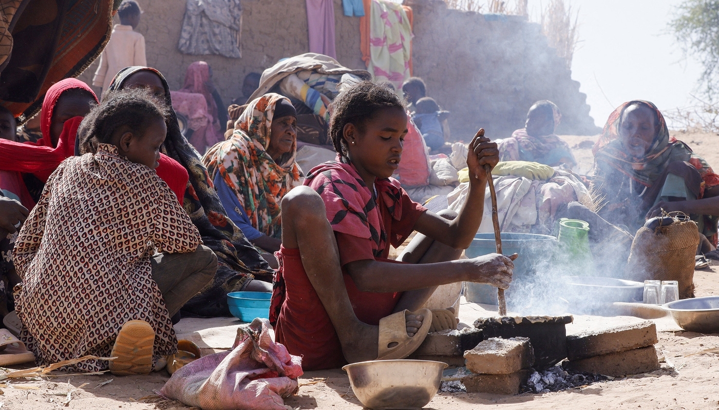 Des réfugiés dans la ville de Tawila, au Darfour du Nord, Soudan, en avril 2025.